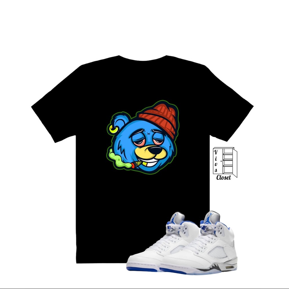 420 High smoking bear graphic tee tshirt trendy